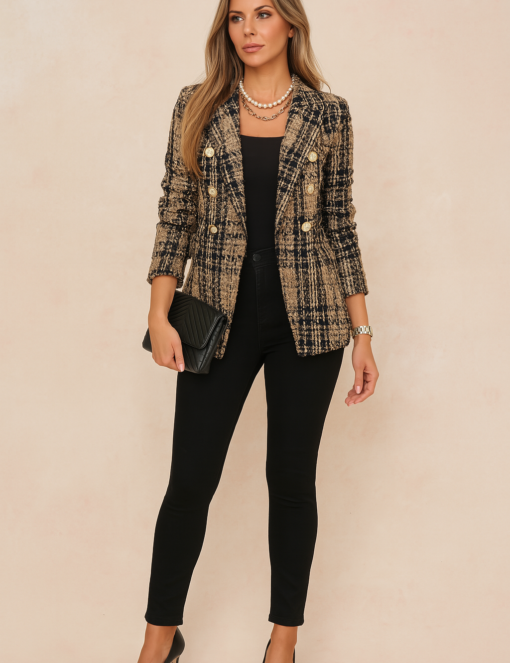 Abbey | Elegant Women's Checked Jacket 3
